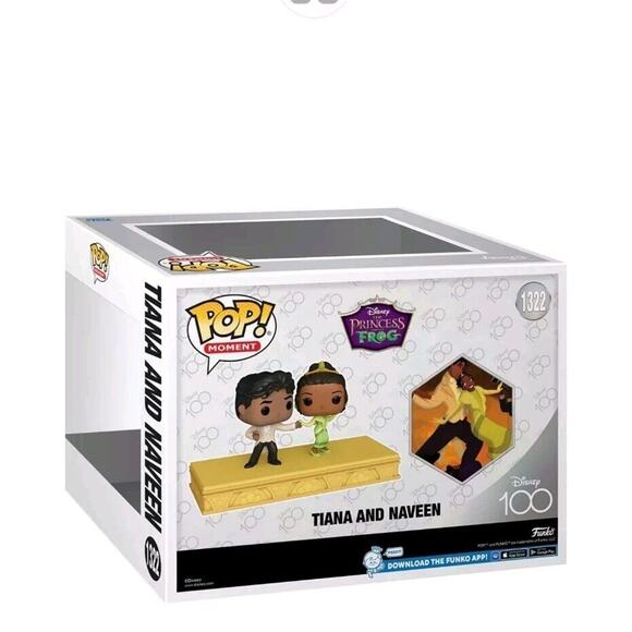 NEW Funko Pop! Moments: Disney - Tiana And Naveen #1322 Large Figurine 100 Years - Picture 6 of 6